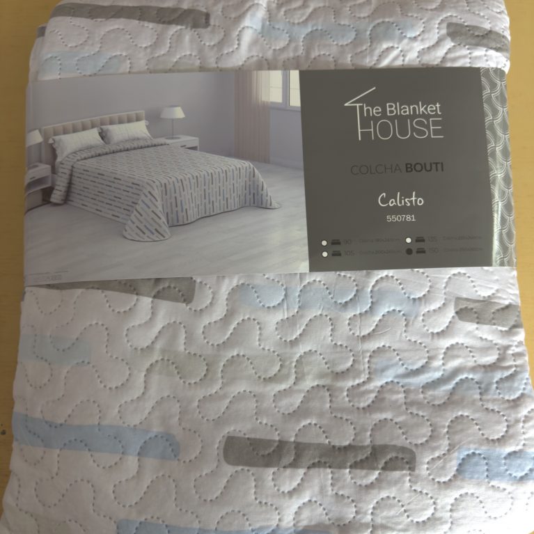 colcha de verano - tonos azules y grises