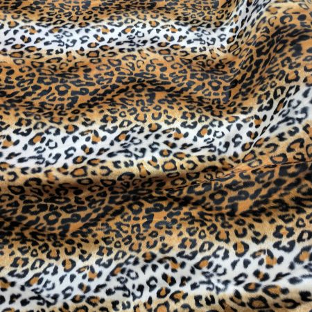 Tela Flocada Animal Print - leopardo