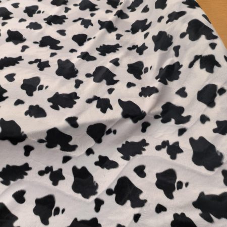 Tela Flocada Animal Print - vaca